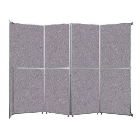 Versare Operable Wall Folding Room Divider 15'7" x 12'3" Cloud Gray Fabric 1070408-2